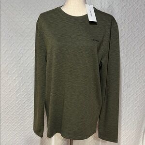 Calvin Klein Men's Forest Green Long Sleeve Tee